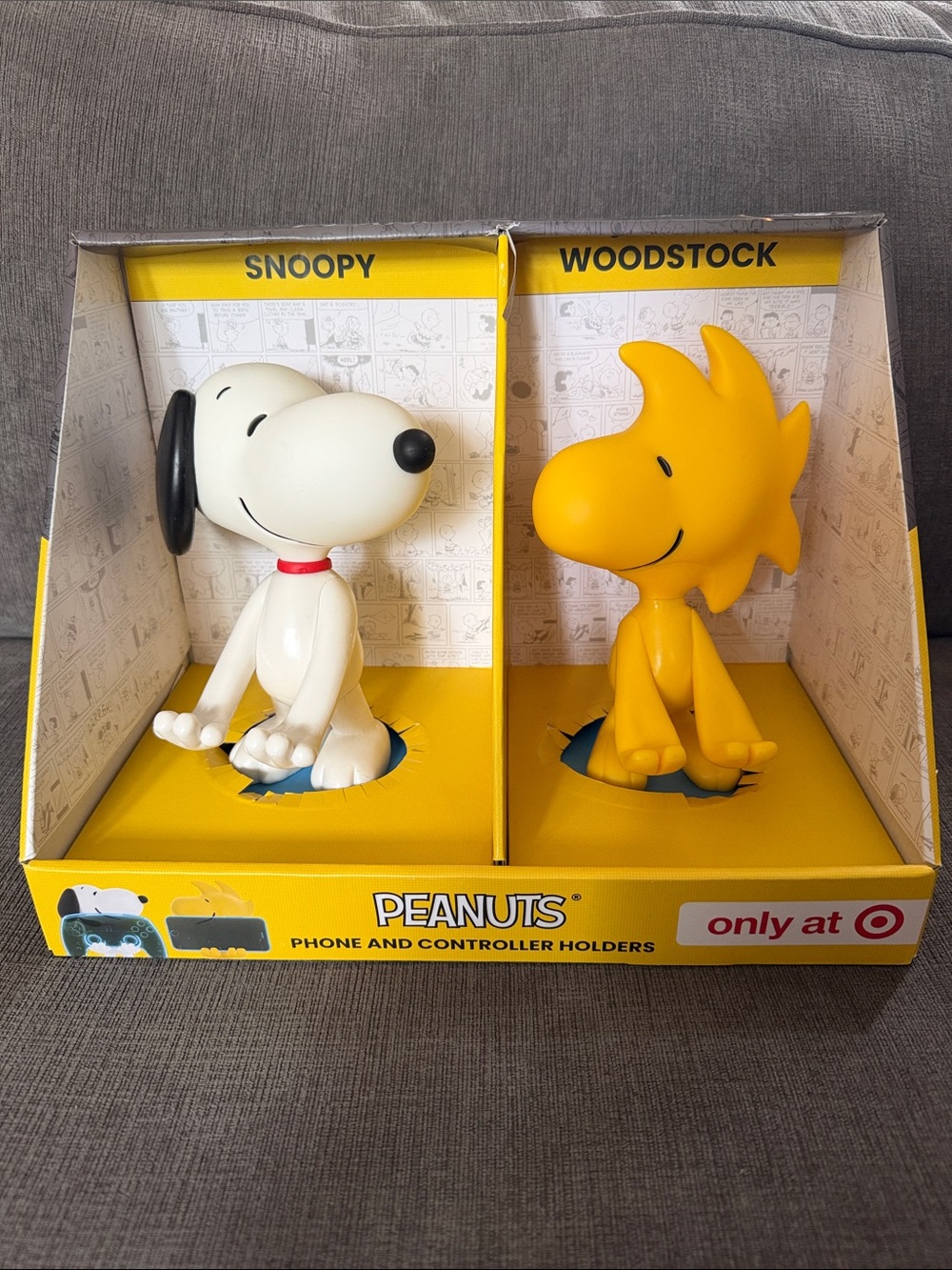 Peanuts Snoopy and Woodstock Phone Holders - White & Yellow